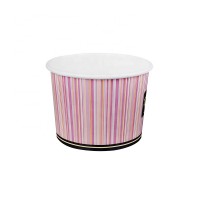 8oz wholesale custom printed disposable biodegradable yogurt ice cream cup with lid and spoon