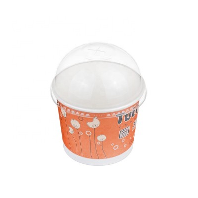 Customer Printed Disposable Paper Ice Cream Cup with Dome Lid Wholesale, Disposable Paper Frozen Yogurt Cup